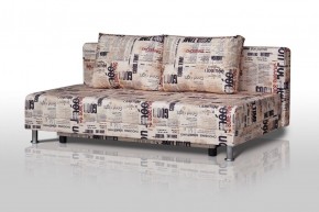Диван-кровать Комфорт без подлокотников Принт "Gazeta" (2 подушки) в Дегтярске - degtjarsk.mebel-74.com | фото