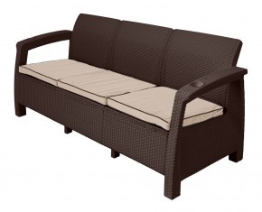 Диван Yalta Premium Sofa 3 Set (Ялта) шоколадный (+подушки под спину) в Дегтярске - degtjarsk.mebel-74.com | фото
