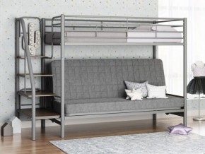 Кровать двухъярусная с диваном "Мадлен-3" (Серый/Серый) в Дегтярске - degtjarsk.mebel-74.com | фото