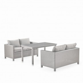Обеденный комплект плетеной мебели с диванами T256C/S59C-W85 Latte в Дегтярске - degtjarsk.mebel-74.com | фото