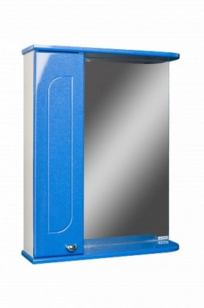 Шкаф-зеркало Радуга Синий металлик 55 левый АЙСБЕРГ (DA1129HZR) в Дегтярске - degtjarsk.mebel-74.com | фото