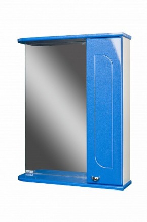 Шкаф-зеркало Радуга Синий металлик 55 правый АЙСБЕРГ (DA1129HZR) в Дегтярске - degtjarsk.mebel-74.com | фото