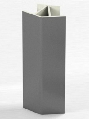 Угловое соединение для цоколя 135 гр. h100 мм (Алюминий, Белый, Черный, Сонома) в Дегтярске - degtjarsk.mebel-74.com | фото